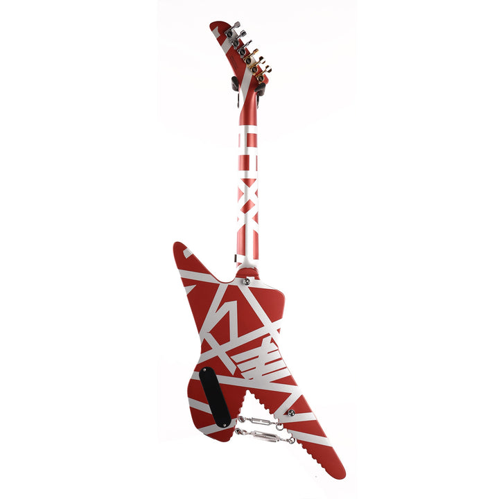 EVH Striped Series Shark Burgundy with Silver Stripes