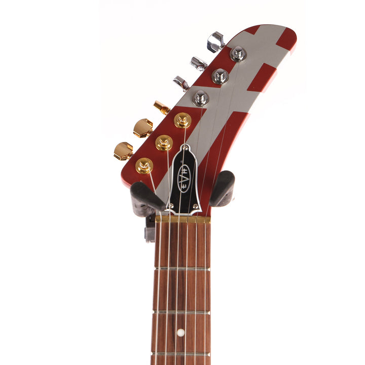 EVH Striped Series Shark Burgundy with Silver Stripes