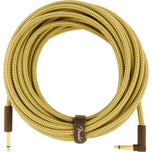 Fender Deluxe Series Instrument Cable 25 Feet Angled Tweed