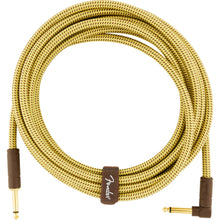 Fender Deluxe Series Instrument Cable 15 Feet Angled Tweed