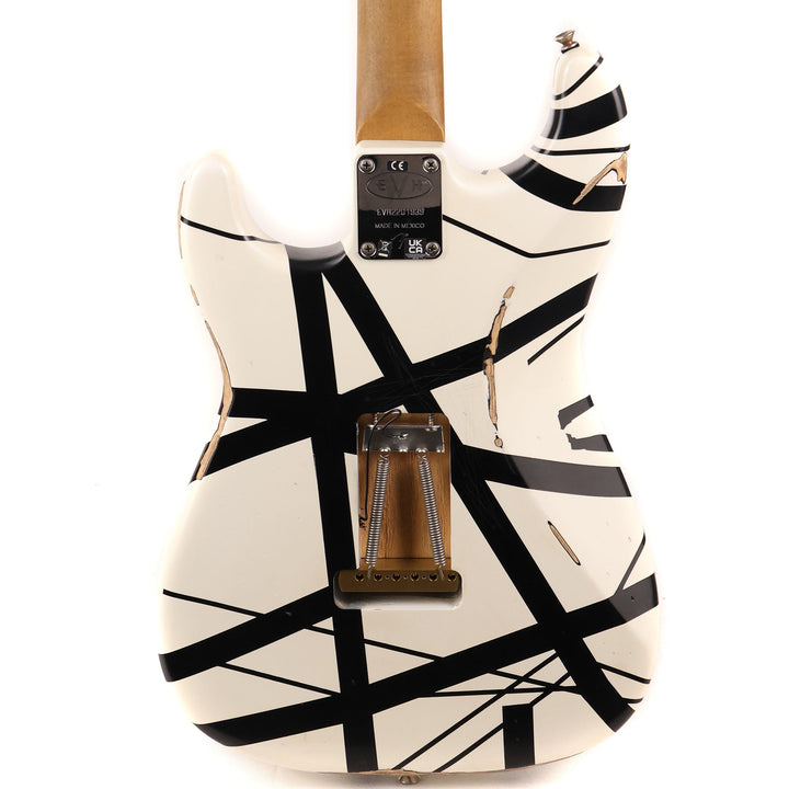 EVH Striped Series '78 Eruption White with Black Stripes Relic